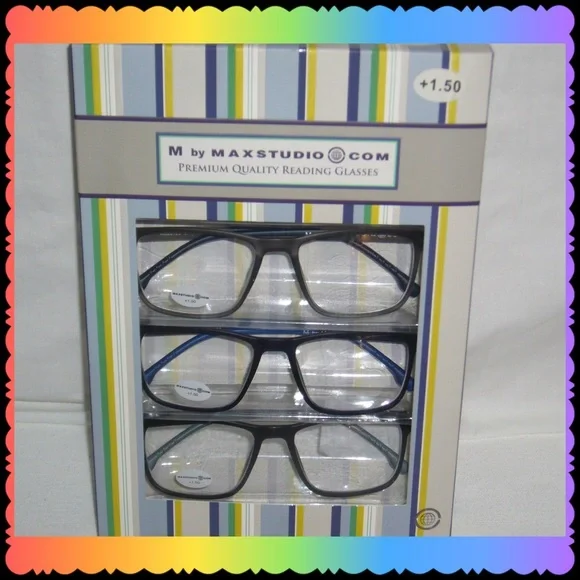 M by MAX Studio 1.50 Men’s Premium Reading Glasses - Picture 1 of 2